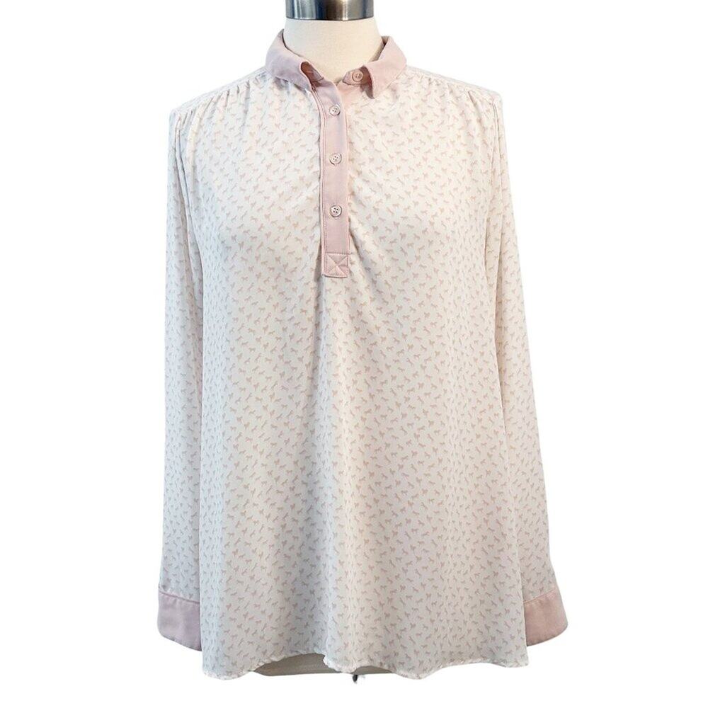 FREE PEOPLE Horse print blouse shirt top M